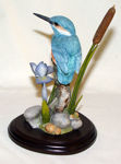 Picture of Kingfishers with Blue Iris and Bulrush